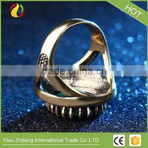 Big Water Drops Black Ring For Women Plating Gold Mosaic CZ Zircon Turkey Jewelry Vintage Wedding Fine RING thumbnail-6