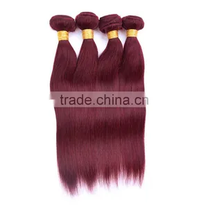 99j# Straight Wave Grade AAA Virgin Hair Brazilian Hair Sew in Weaves thumbnail-1
