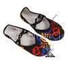Ladies / Girl Black Belly Dance Shoes With Pattern In Practice Wear Size 38 / 39 thumbnail-1