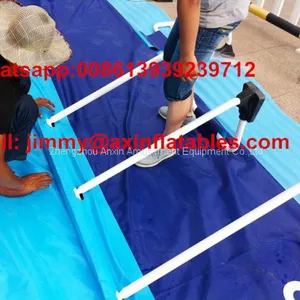 Custom 0.9MM PVC Tarpaulin Inflatable Water Park Equipments,Rectangular Metal Frame Pool thumbnail-5