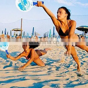 Great For Summer Fun Beach Tennis Wooden Paddle Game Set Racquet and Ball Game thumbnail-2