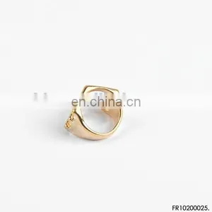 Heart Shape Simple Ring for Women Gift Gold Plated Ring thumbnail-1