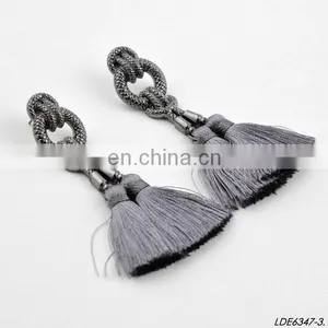 Hand Made Tassel Dangle Earstuds Dangle Bridesmaid Earrings thumbnail-4