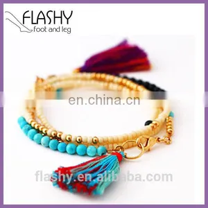 Custom Promotional Gift Leisure Fashionable Tassel Bracelet Stone Charm Bracelet thumbnail-1