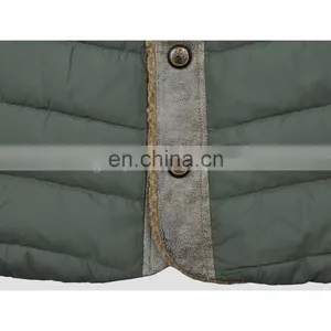2015 Fur Collar and Placket pu Cuff Softshell Jacket thumbnail-5