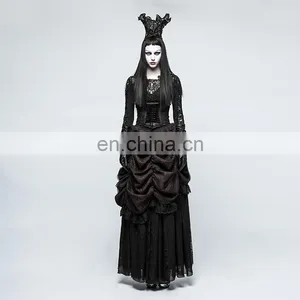 Punk Rave Gothic Victorian Black Lace Neck-corset Collar Head-piece S-219 thumbnail-4