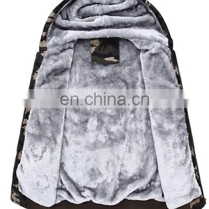 Online Shopping Men's Warm Hoodie Zip Sweatshirt Sweater Tops Long Sleeve Jacket Coat Camouflage thumbnail-3