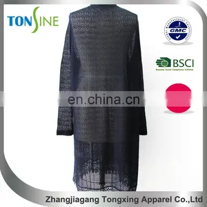 Women Cardigan With Lcae Hem Long Cardigan thumbnail-3