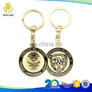 High Quality Hard Enamel Custom Metal Keychain for Fort Collins Officer thumbnail-5