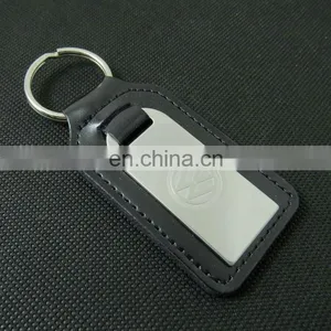 Hot Sale Promotional Real Leather Metal Carabiner Key Chain thumbnail-2