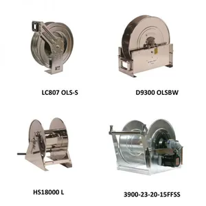 LC607 OLS Spring Retractable 304 Stainless Steel Hose Reel Water Air Cable Reels With 5 Million Life Time Rotary Joint thumbnail-4
