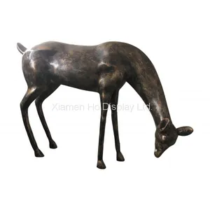 Ho Display Artificial Deer Christmas Decoration Life Size Fiberglass Reindeer Statue thumbnail-3