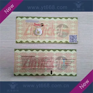 Perforation Silver Hologram Foil Embossing Gift Coupon Ticket thumbnail-2