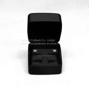 Black Soft PU Leather Earrings Box Fashion Earrings Display Box Manufacturer China thumbnail-4