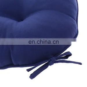 Dark Blue Solid Seat Cushion Tufted Thicken Pillow Seat Corduroy Chair Pad Tatami Floor Cushion thumbnail-5