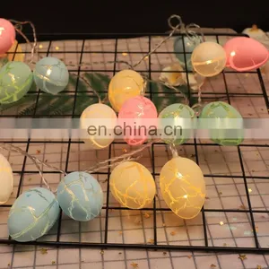 Wholesale Battery Operated 20 LED Easter Egg Multicolor Crack Ball Fairy Led String Lights For Room Party Decoration thumbnail-2