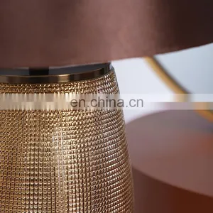 Hot Sale Gold Ceramic Base Cheap Price Bedroom Porcelain Table Lamp for Home Decor thumbnail-4