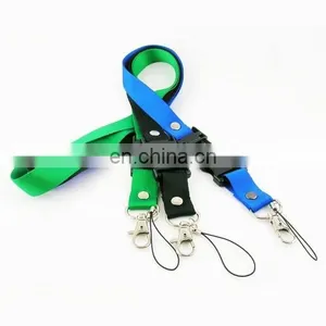 Free Sample Custom Logo Heat Transfer Printing Neck Breakaway Polyester Keychain Lanyard USB Drive With Buckle thumbnail-1