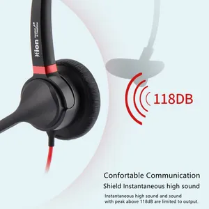 Hion U90 Popular Calling Center Online Teacher’s Best Choice USB Dual Microphones Noise Reduction Headphone thumbnail-5