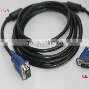 3m Nickel Plated HD15 Pin 3+5 Male to Male Super Monitor Vga Cable thumbnail-1
