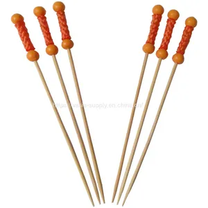 Braided Pole Bamboo Bead Picks For Tokyo Sushi Skewers Sticks thumbnail-2