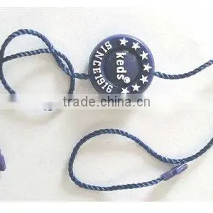 China Factory Price Plastic Garment String Seal Tags With Your Own Logo thumbnail-3
