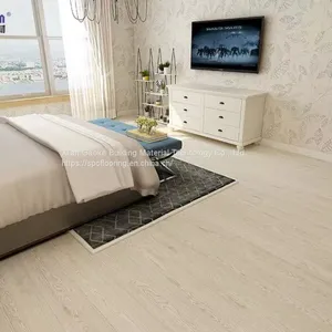 GKBM Greenpy SY-W3001 4mm SPC Flooring Waterproof Fireproof Refined White Oak Click Stone Plastic Composite Flooring thumbnail-5