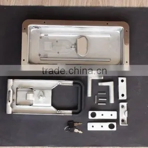 02342C Key Lock Stainelss Steel /steel Recessed Handle Trailer Side Door Lock thumbnail-4