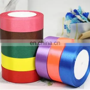 Wholesale Factory Large Stocked Custom Solid 196 Color 3-100 mm Wide Single Double Face Polyester Satin Christmas Ribbon Roll thumbnail-4