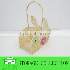 Handmade Decorative Rabbit Easter Paper Basket thumbnail-3