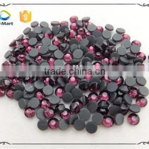 2mm-8mm Top Quality Deep Purple Iron on Rhinestone thumbnail-2