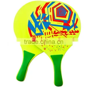 Summer Paddle Game Bat Set Beach Racket,Interesting Wooden Beach Bat and Ball Set,Promotional Wooden Beach Bat With Ball thumbnail-1