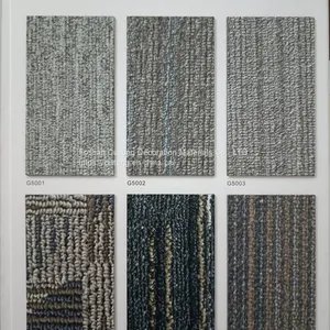 Guangdong Wholesale Engineering PVC Floor 2mm Carpet Grain LVT Floor Square Stone Plastic Floor Tile Dryback Floor Glue thumbnail-5