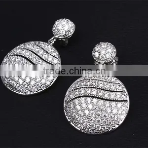 Cubic Zirconia Deluxe Classic Look Round Pendant Women Set Jewelry Wholesale thumbnail-6