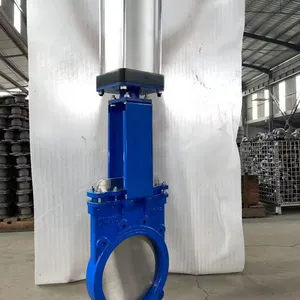 Hot Selling PN16 DN100 SS/Cast Steel Slurry Knife Gate Valve DIN ANSI WCB GG25 Manual Electric Pneumatic Mining Water Treatment thumbnail-6