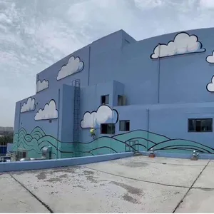 High - Altitude Wall Painting, Graffiti and Murals on the Exterior Walls of Factories in Loudi, Hunan. Hand - Painted Walls on Cooling Towers, Water Cooling Towers and Chimneys thumbnail-2