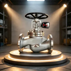 High Pressure Globe Check Valve With Mechanical Limit Switch ASTM A351 CF8M thumbnail-1