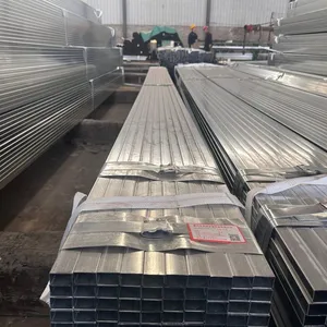 ASTM A500 Hollow Section Galvanized Welded 50*50mm Black Tube A36 Mild Steel Profile Ms Rectangular Tube and Square Pipe thumbnail-1