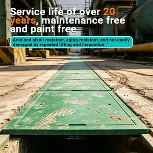 Spark Free Explosion Proof Fiberglass Manhole Cover Non-Conductive FRP Safety Cover thumbnail-1