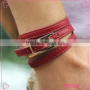 Fashion Design Charm Custom Bracelet Mens Leather Bracelet for Men thumbnail-1