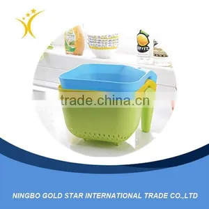 2015 New Product Customized LOGO Plastic Mini Quadrate Colander With Handle thumbnail-1
