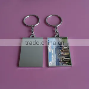 Victoria Harbour Print Photos Metal Silver Keychain, Travel Key Chain Gifts thumbnail-1