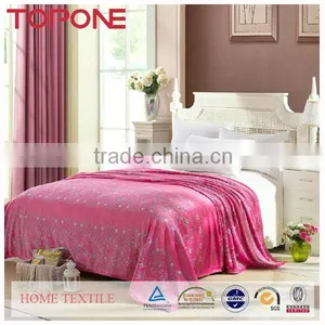 Pretty Colorful Printed Cheap Soft Korean Mink Blanket thumbnail-1