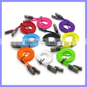 For Huawei USB 3.1 Data Charge Type C Cable Flat Color Noodle Cord thumbnail-1