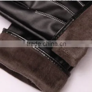 Leather Touch Screen Gloves , Use Device While Keeping Hands Warm ,Full Finger Gloves thumbnail-4