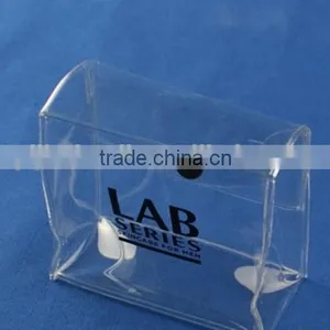 Wholesale Cheap Price Clear Pvc Plastic Bag With Snap Button Small Clear Plastic Cosmetic Bag With Snap Botton thumbnail-4