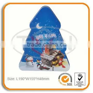 Christmas Tree Shaped Tin Box thumbnail-1