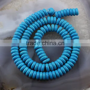 TB0425 Blue Turquoise Heishi Beads,blue Howlite Rondelle Beads Supplier's Choice thumbnail-1