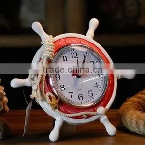 Funny Helm Round Wooden Digital Desktop Clock Wall thumbnail-1