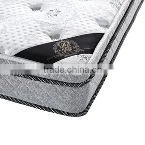 Luxury Bedroom Set Euro Pillow Top Pocket Spring Mattress With Nice Cover thumbnail-4